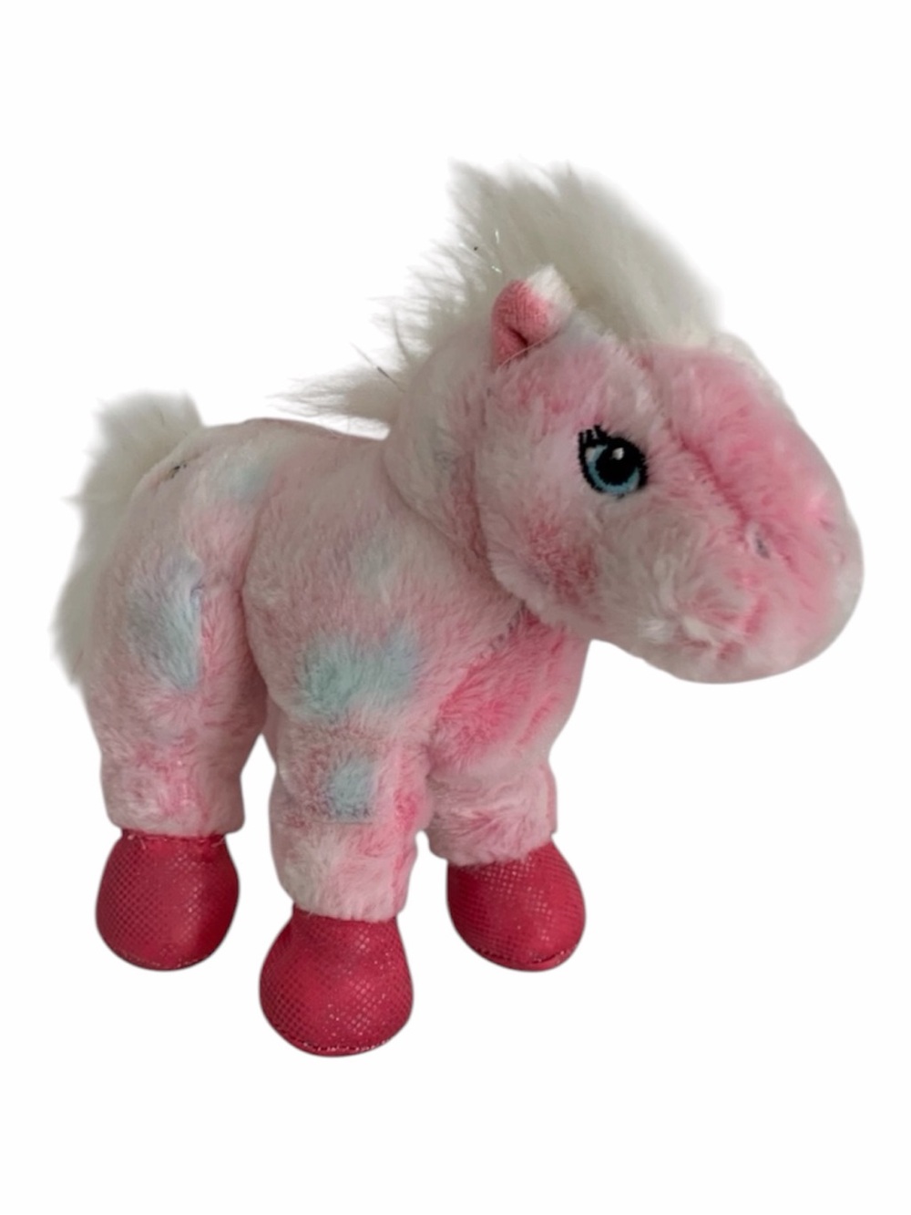 GANZ Pink Pony Horse Stuffed Animal Webkinz Toy Soft Pink White Boys Girls Kids